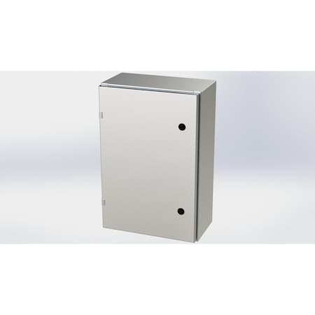 Saginaw Control & Engineering 1/4 Turn Latch Electrical Enclosures, 24 in H, 8 in D, 16 in W, NEMA 3R, 4, 4X, 12, 13 SCE-24EL1608SSLP
